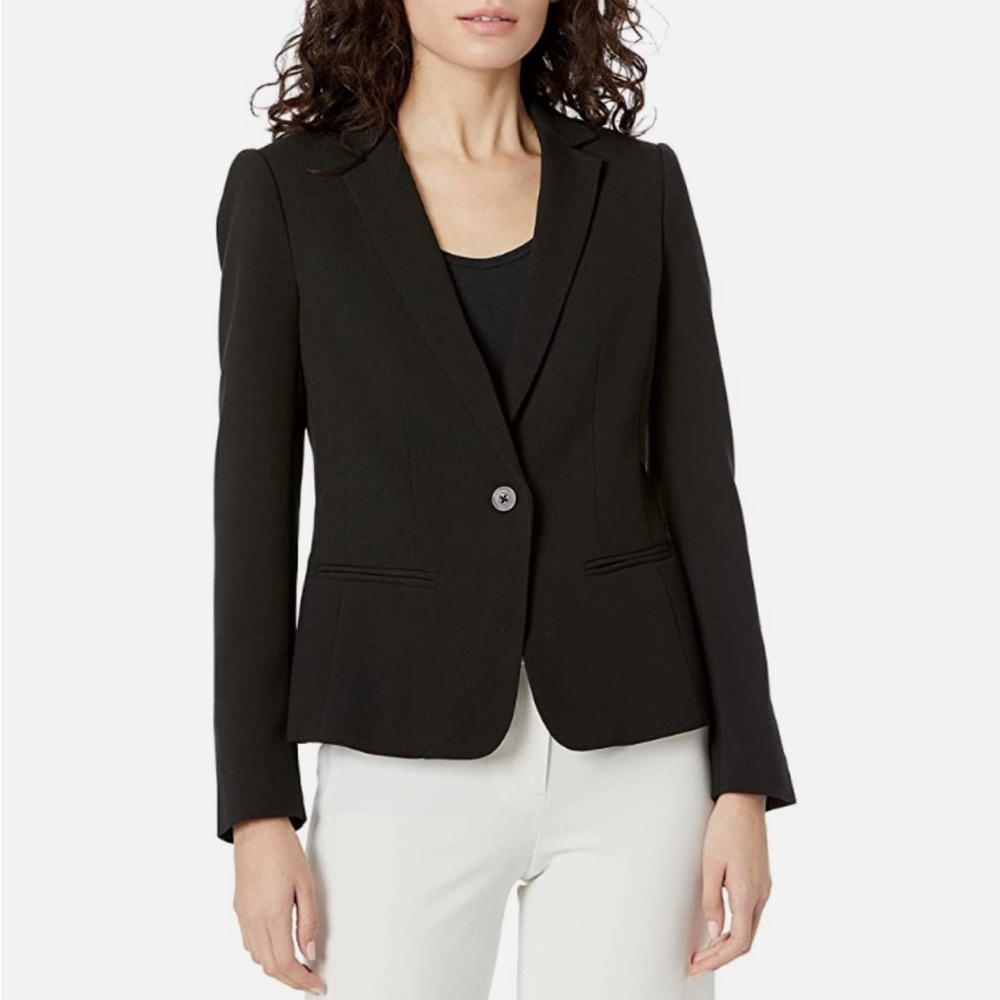 A/X Armani Exchange Icon Tailored Blazer Women's Size 4 Black Classic Minimalist